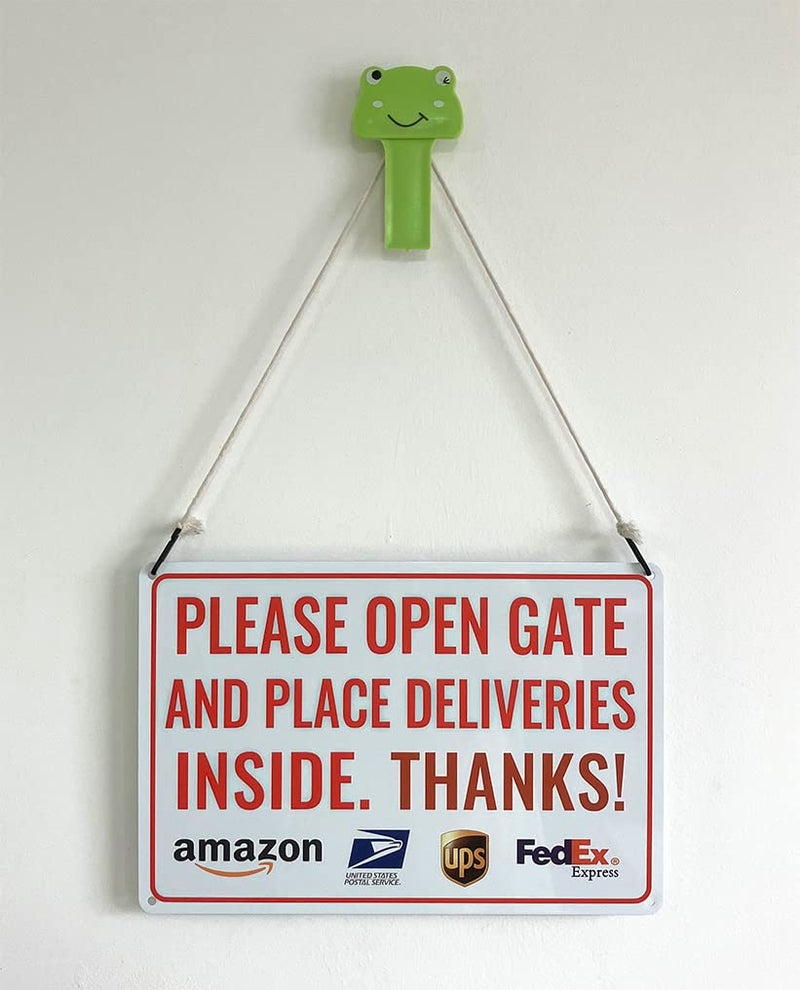 Bestylez Please Open Gate and Place Deliveries Inside - Bestylez Delivery Sign for Outdoor Use 12"" * 8"" (155) - Image 5